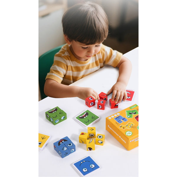 Expression Puzzle Wooden Matching Game