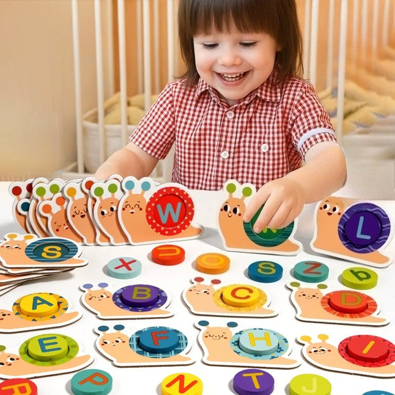 Snail Letters Matching Game for Early Learning