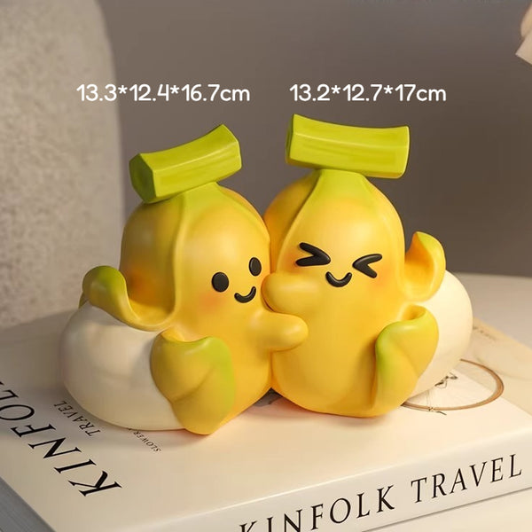 Banana Duck Figurine and Desktop Bookend