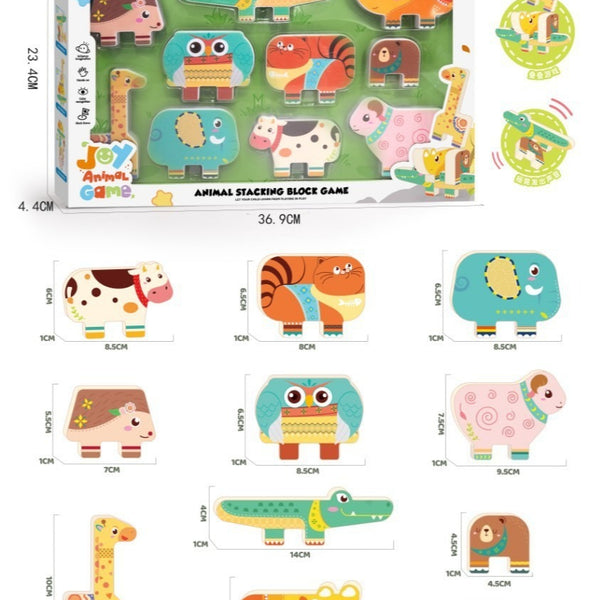 Animal Stacking Blocks Game