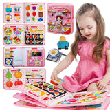 Toddlers Montessori Toys Busy Board Farm Animal Scene Storytelling Activity Toy Quiet Book Felt Activity Educational Sensory Toy