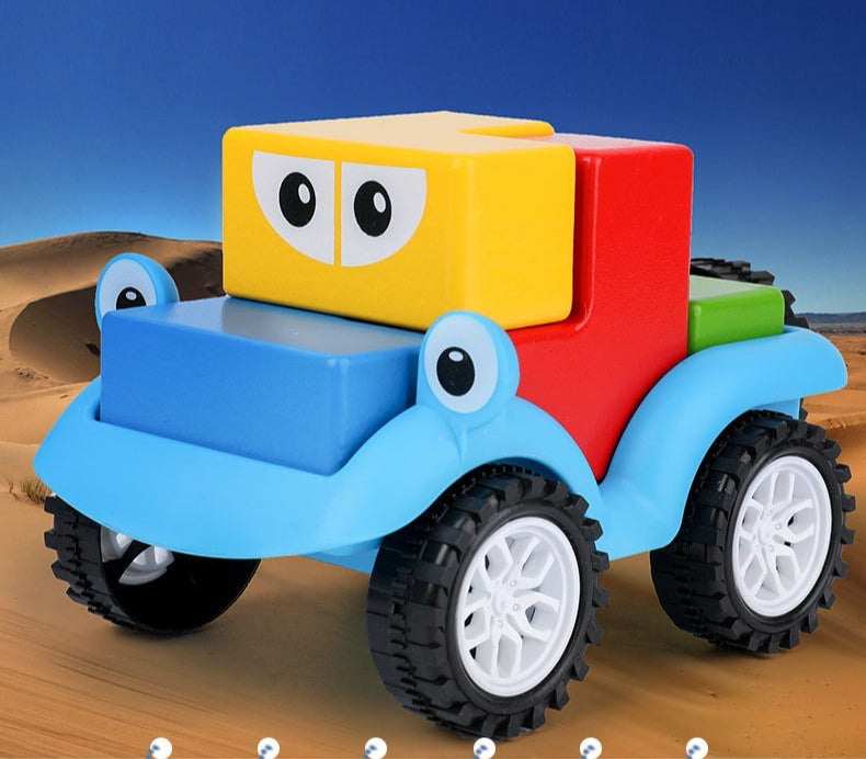 Smart Car Wooden Building Block Puzzle