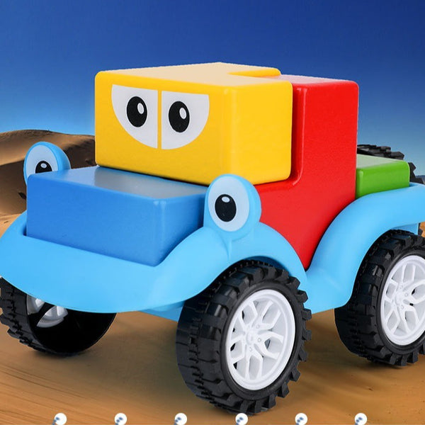 Smart Car Wooden Building Block Puzzle