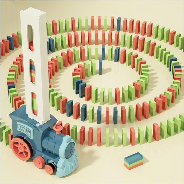 Automatic Domino-Laying Toy Train