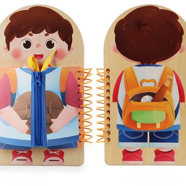 Toddler Life Skills Wooden Busy Board