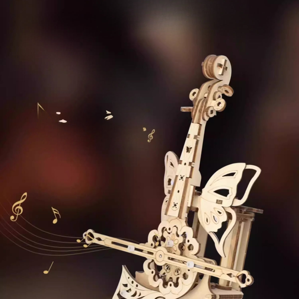 DIY Wooden Magic Cello Music Box Kit