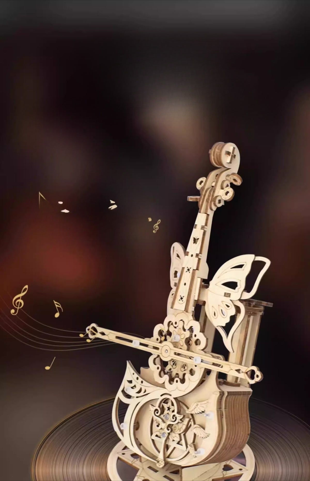 DIY Wooden Magic Cello Music Box Kit