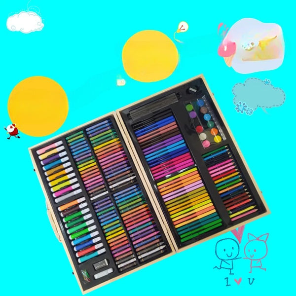 180-Piece Wooden Box Art Set