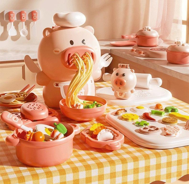 Pig Chef Noodle Maker and Modeling Dough Set