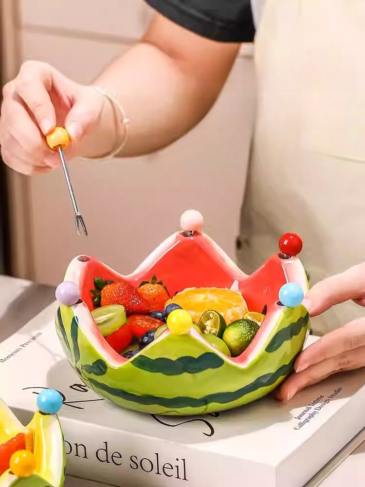 Watermelon Ceramic Fruit Fork Set