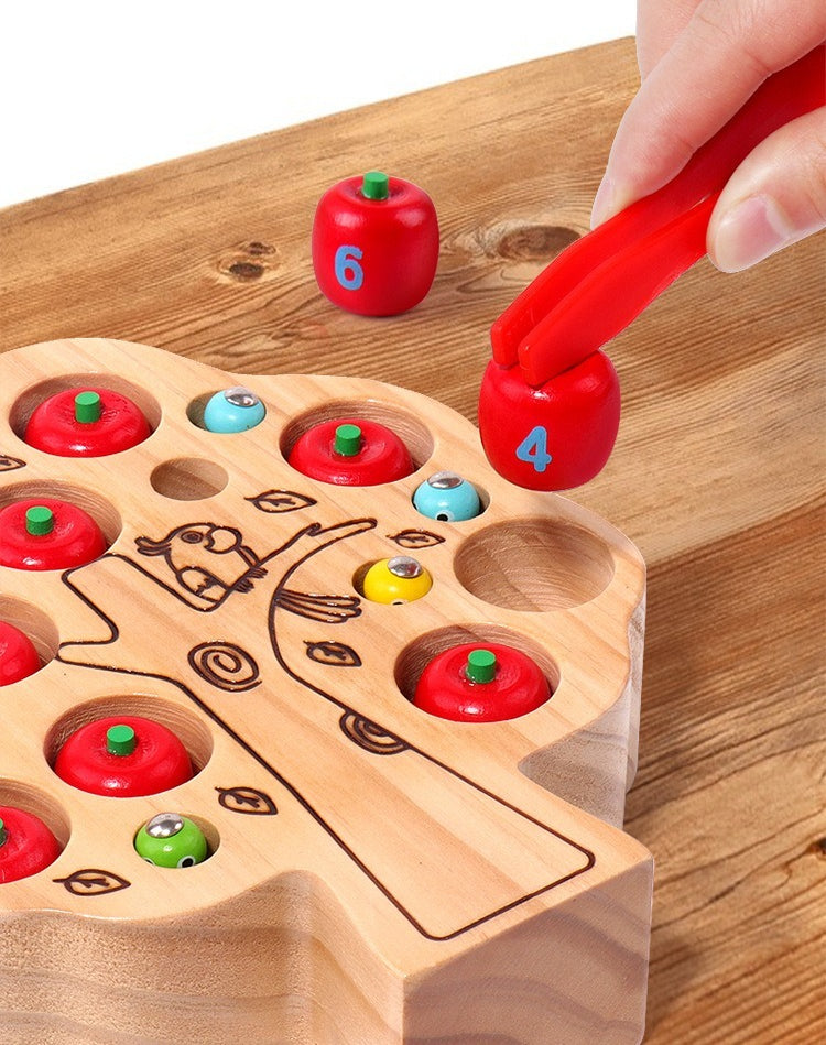 Magnetic Apple Tree Counting and Catching Toy