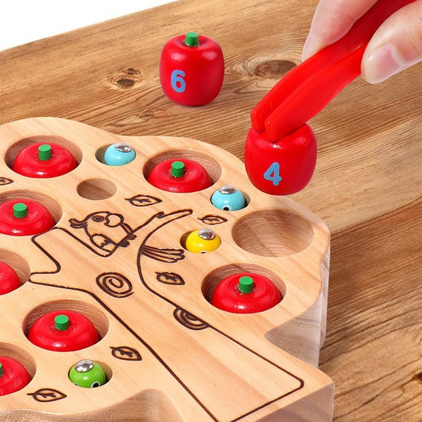 Magnetic Apple Tree Counting and Catching Toy