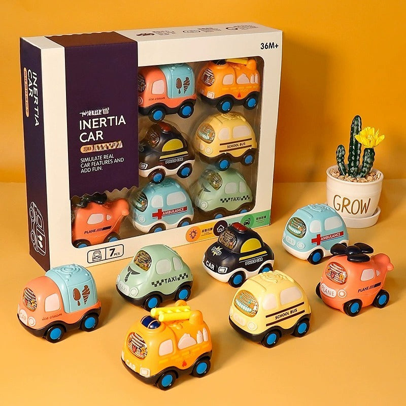Inertia Toy Car Set - 7 Pieces