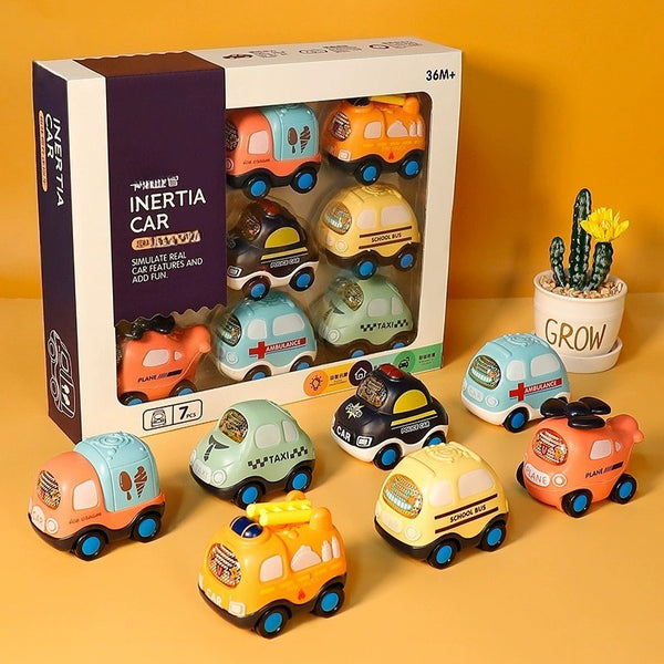 Inertia Toy Car Set - 7 Pieces