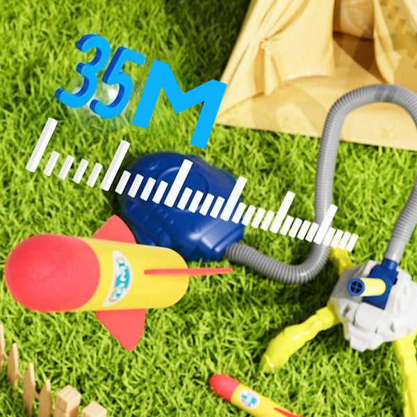 LED Foot-Powered Rocket Launcher with 3 Foam Rockets