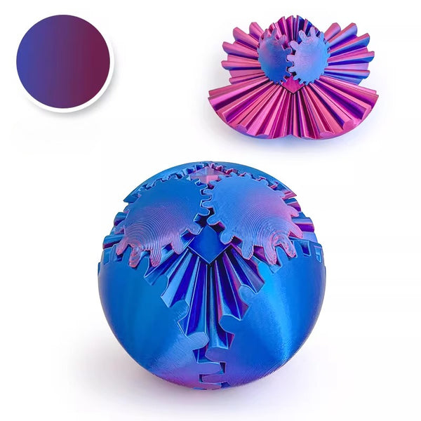Kinetic 3D Printed Infinite Gear Sphere