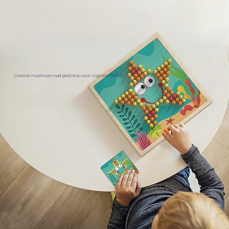 Creative Wooden Mosaic Pegboard & Puzzle Kit