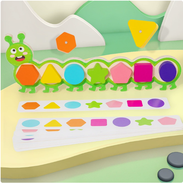 Wooden Animal Shape Color Logic Game