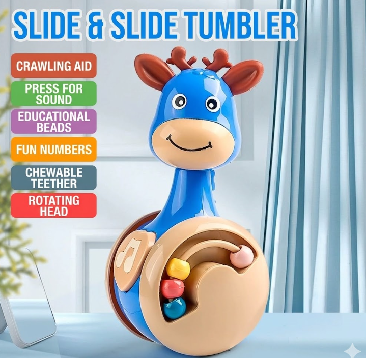 Deer Push & Go Tumbler Toy