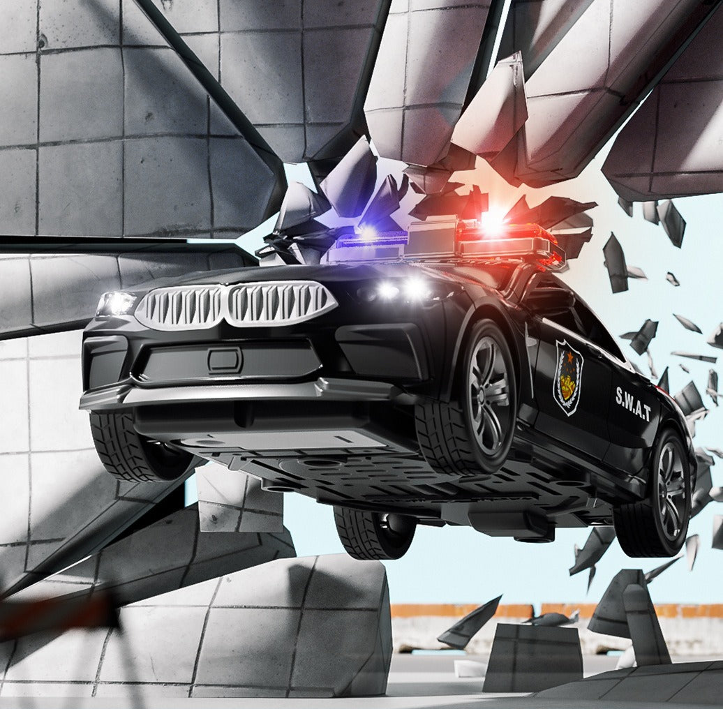 Simulated SWAT Police Car with Sound and Lights
