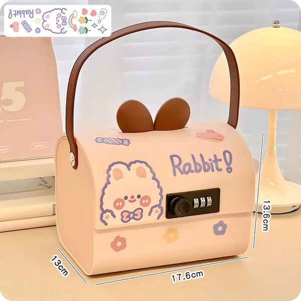 Bunny Password Piggy Bank Safe