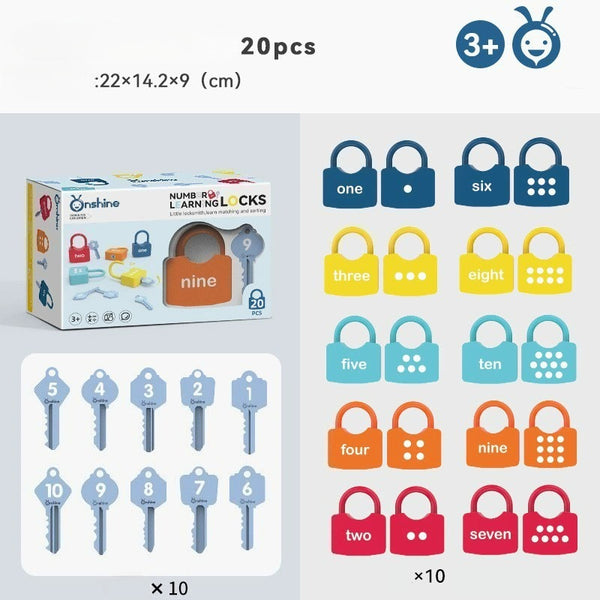 Onshine Number Locks & Keys Learning Set