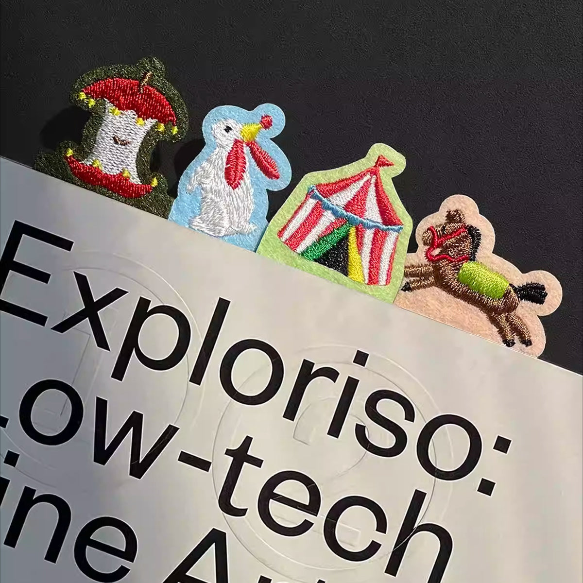 Circus Embroidered Felt Bookmark