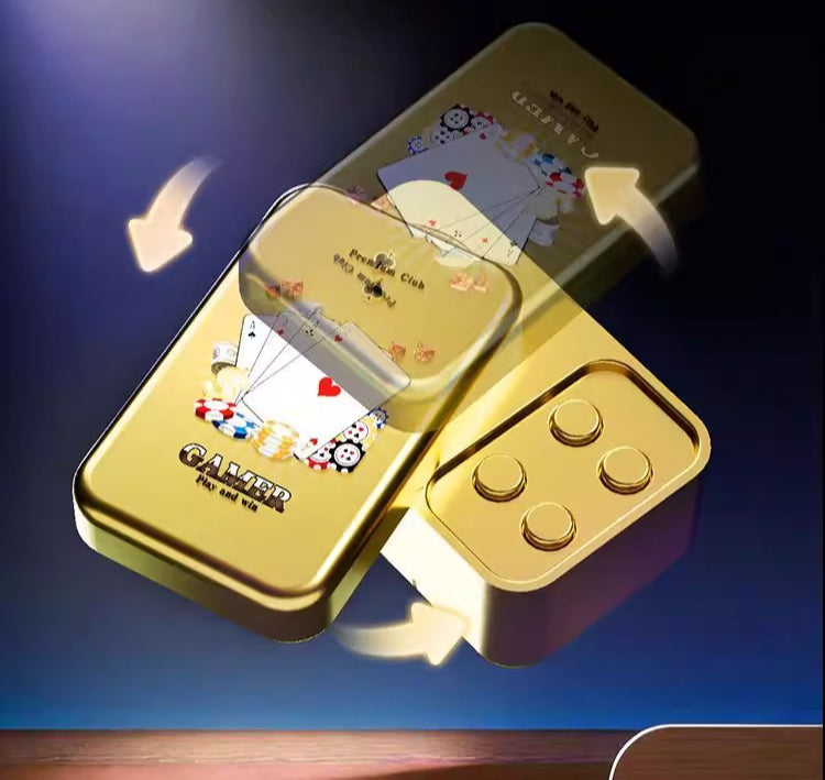 Golden Poker Card Haptic Fidget Slider with Sound