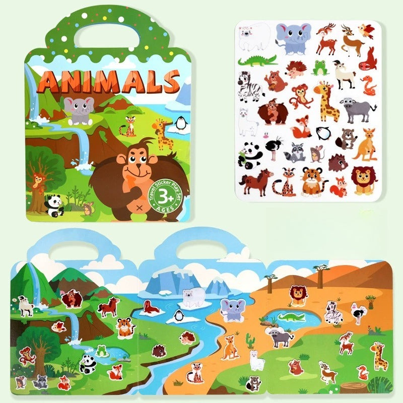 Reusable Travel Sticker Book Activity Kit