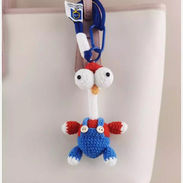 Handmade Long-Necked Chicken Bag Charm