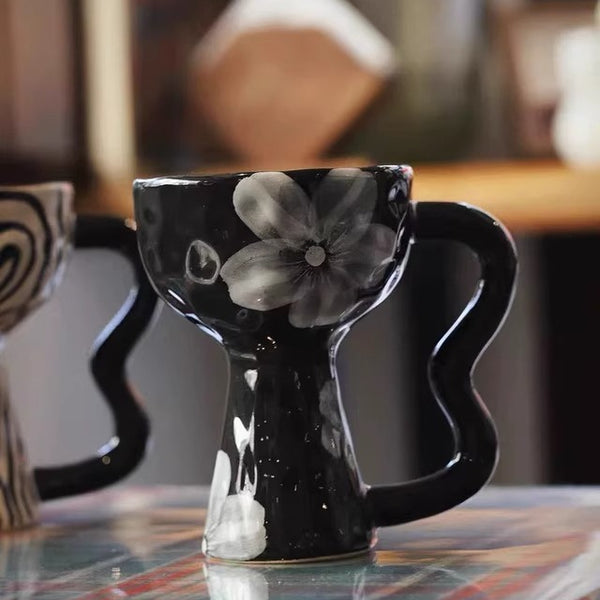 Ceramic Pedestal Goblet Mug