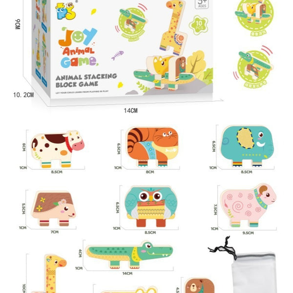 Animal Stacking Blocks Game