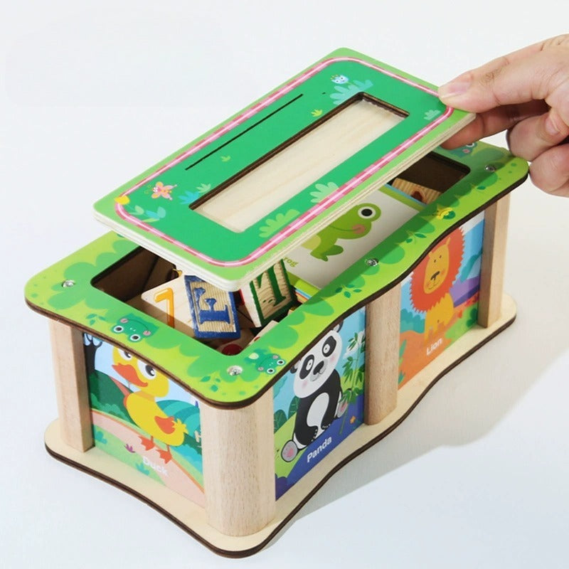 Wooden Word and Number Learning Blocks with Cards