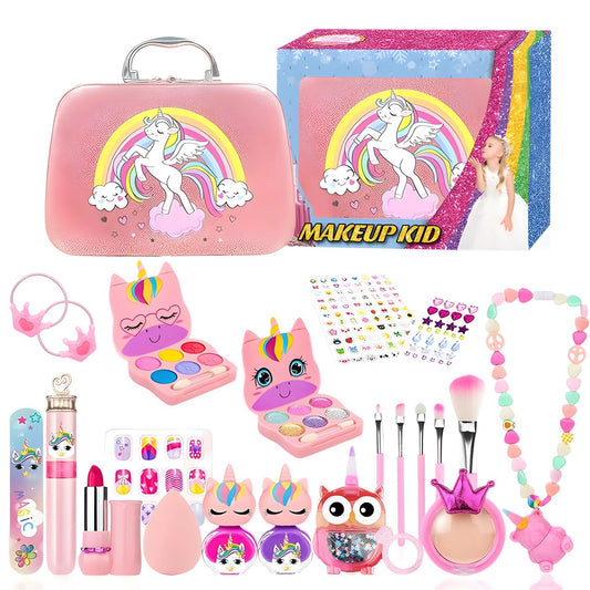 Unicorn Pretend Makeup Play Kit in a Sparkle Handbag