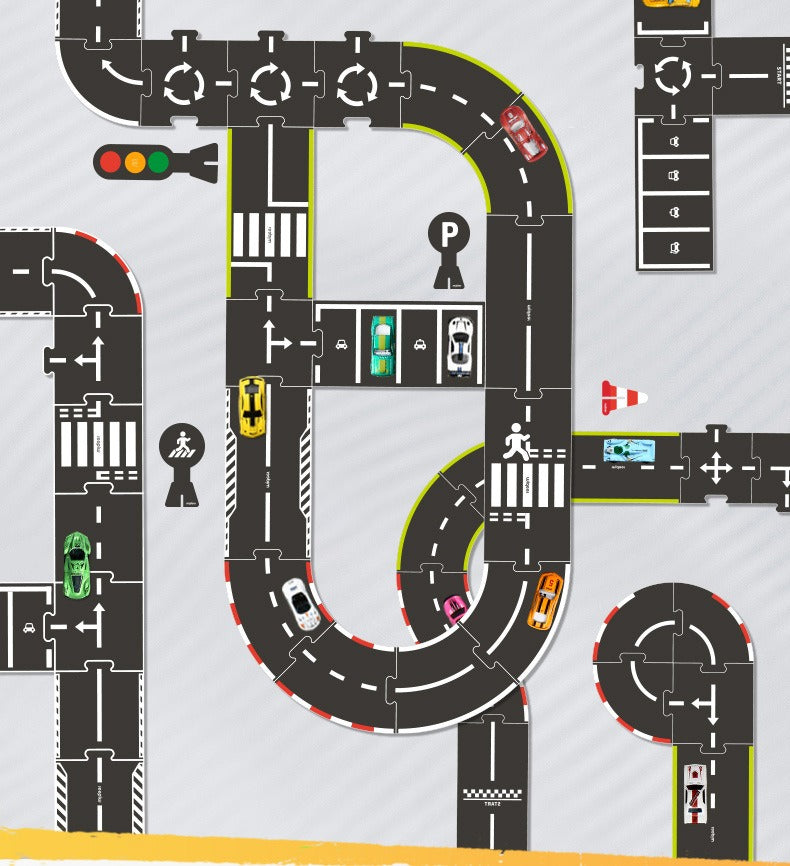 Build-Your-Own City: DIY Road Track Puzzle Set