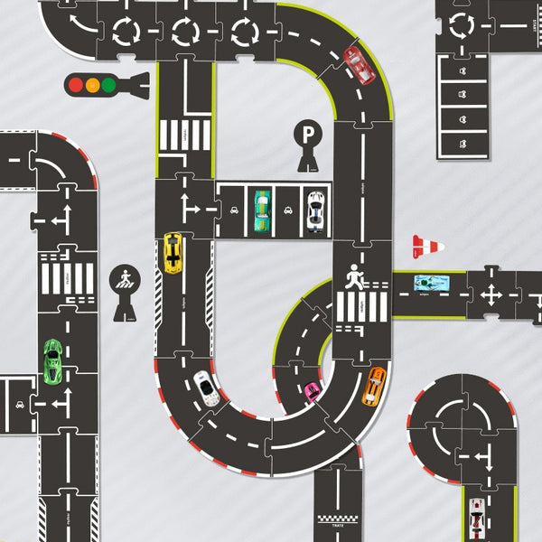 Build-Your-Own City: DIY Road Track Puzzle Set
