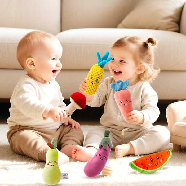 Soft Vegetable and Fruit Rattle Set