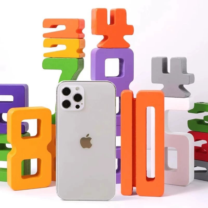 Wooden Number Stacking Blocks