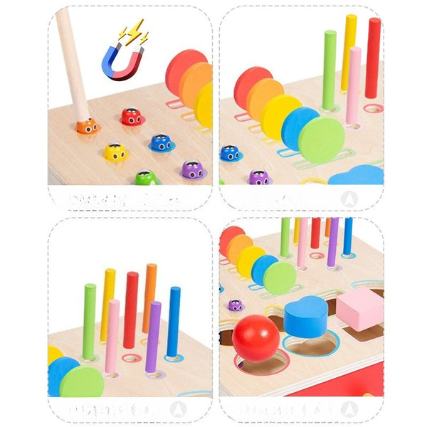 Wooden Montessori 4-in-1 Skill-Building Activity Box