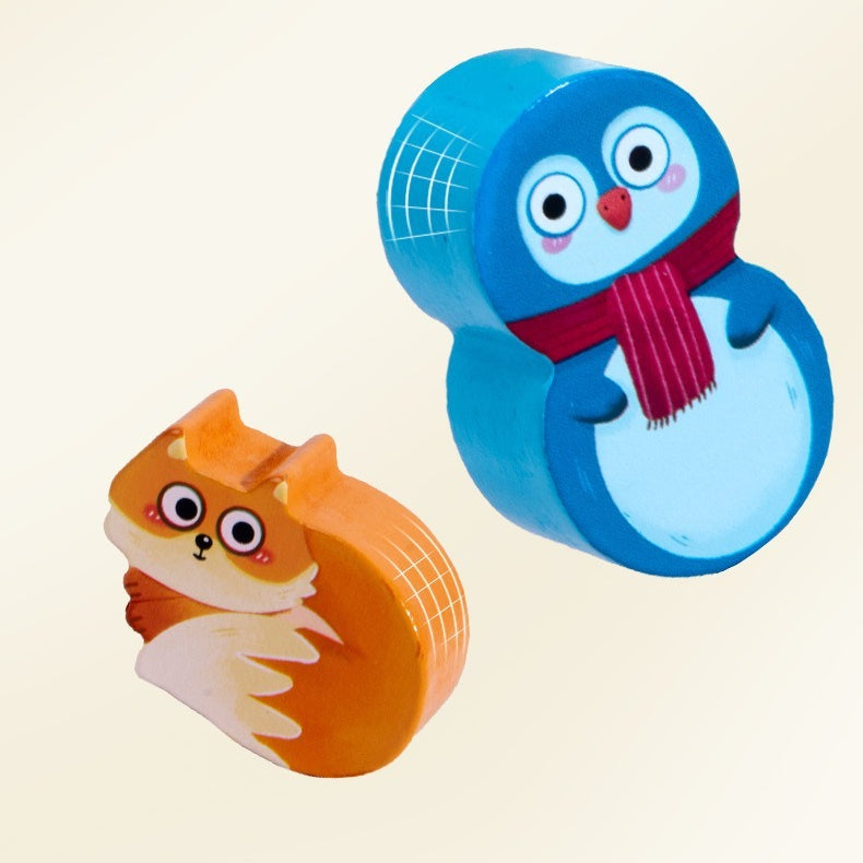 Wooden Animal Balance Stacking Game