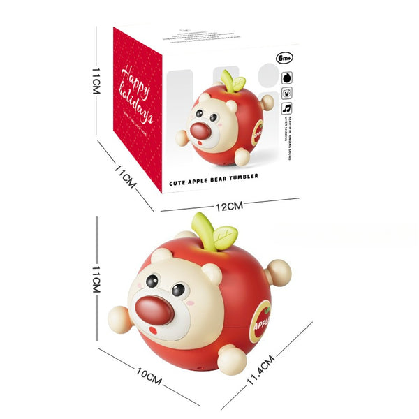 Apple Bear Roly-Poly Rattle & Teether