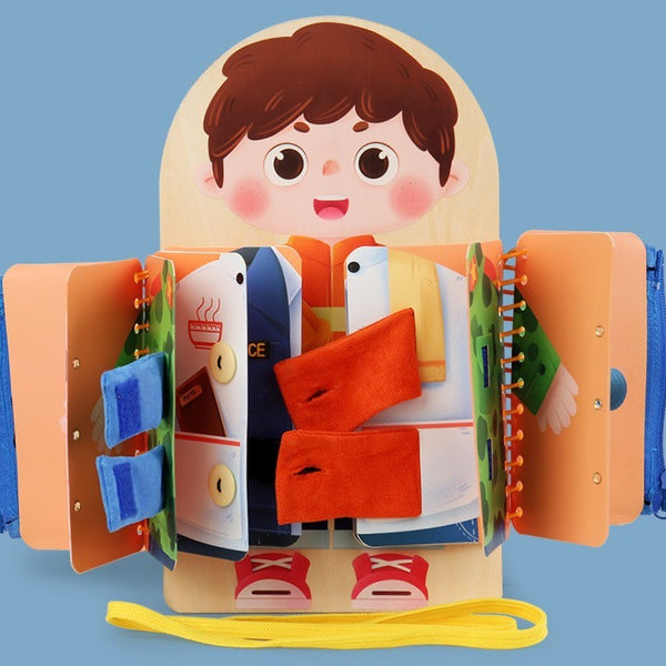Toddler Life Skills Wooden Busy Board