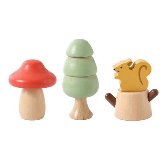 Woodland Animal & Tree Screw Toy Set