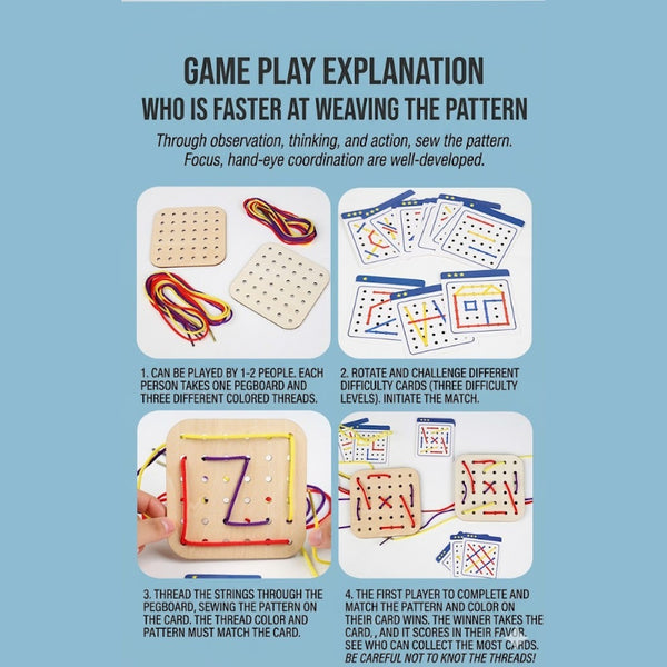 Kids' Wooden Lacing Activity Set