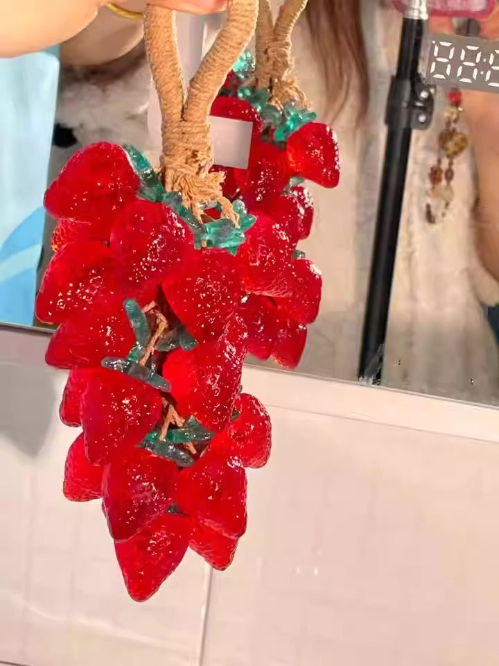 Handmade Crystal Strawberry Essential Oil Soap