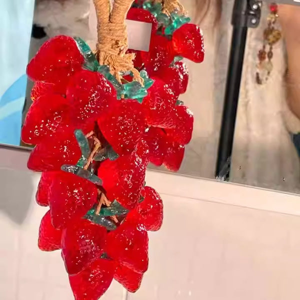 Handmade Crystal Strawberry Essential Oil Soap