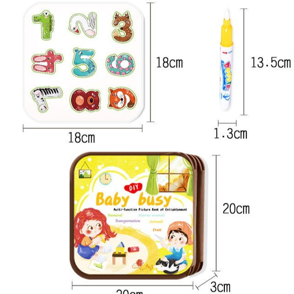 Baby Busy 2-in-1 Water Painting & Reusable Sticker Activity Book