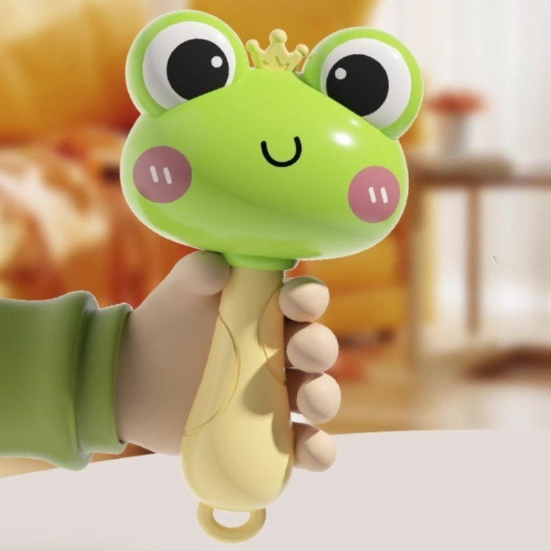 Infant Animal Rattle Toy with Gentle Sounds and Easy Grip