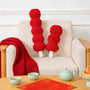 tanghulu plush, food pillow, red cushion, long pillow, body pillow, cute gift, snack plush, novelty decor, kawaii, soft toy, sofa accessory