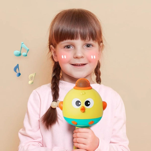 Chick-Themed Wireless Karaoke Microphone for Kids